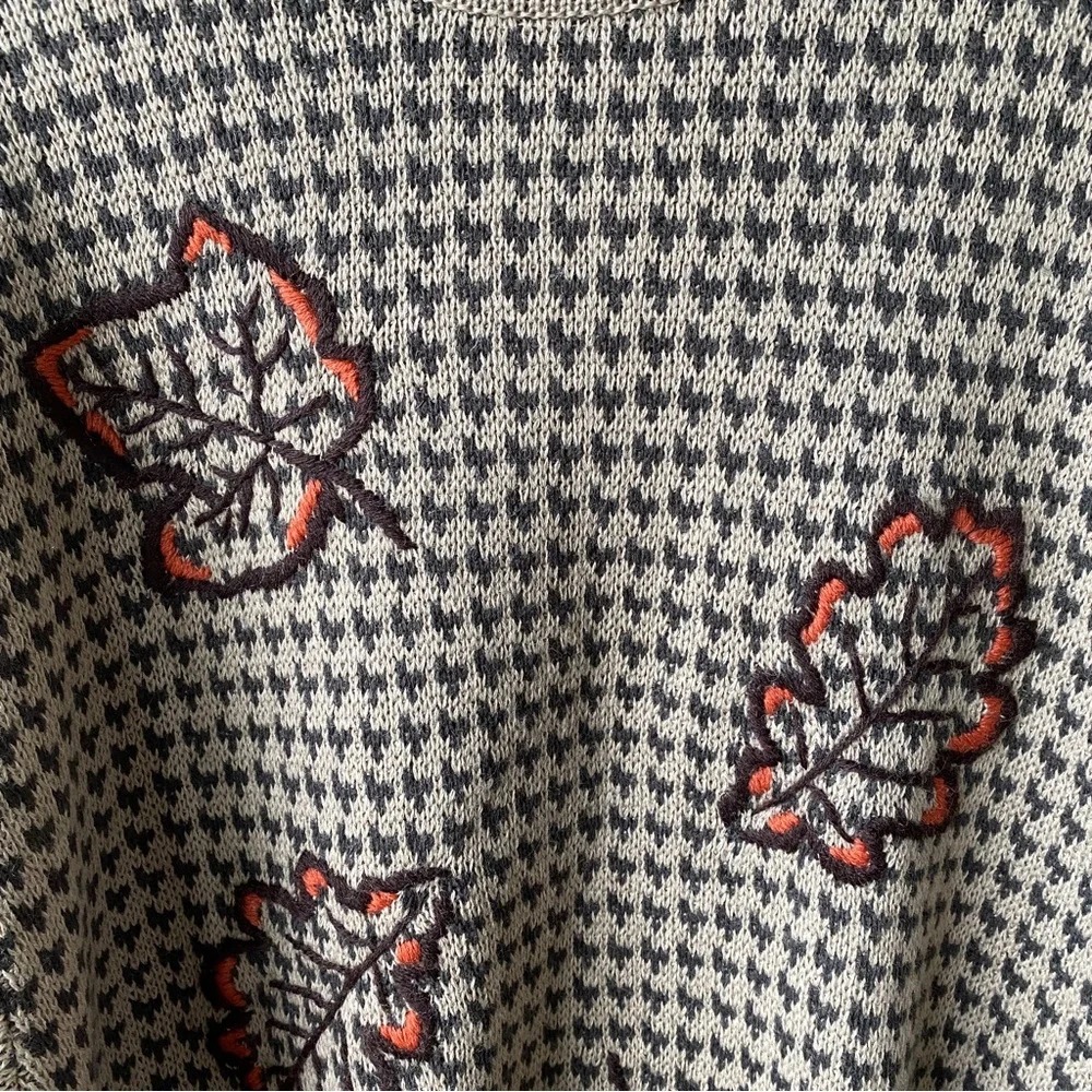 Paul Smith Wool Crewneck Autumn Fall Leaf Vintage Sweater Size 3 - Picture 3 of 7